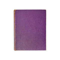 Book purple vintage isolated on white background