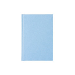 Isolated blue book notebook planner bright soft navy color on white background