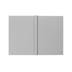 Isolated grey book cover notebook planner soft color on white background