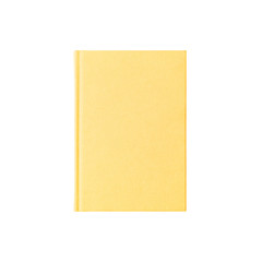 Fototapeta premium Isolated yellow book cover notebook planner soft color on white background