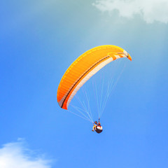 Sport paragliding extreme fly