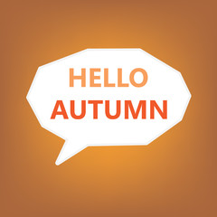 hello autumn concept- vector illustration