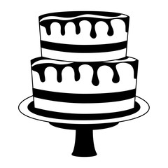 sweet cake isolated icon vector illustration design