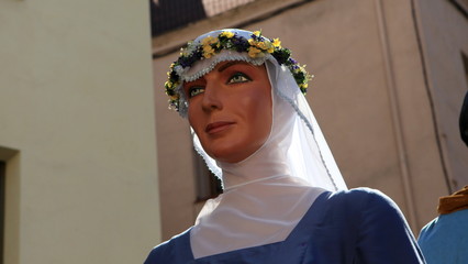 fiesta polupar, giganta, primer plano,