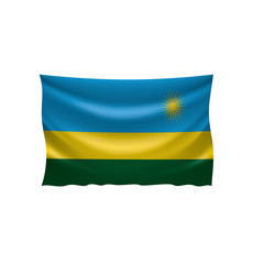 Rwanda flag, vector illustration on a white background