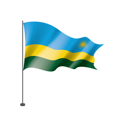 Rwanda flag, vector illustration on a white background