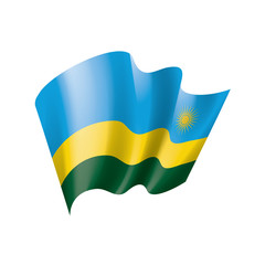 Rwanda flag, vector illustration on a white background