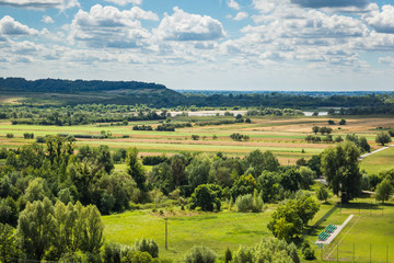 Fototapeta na wymiar Meadow in Janowiec near Kazimierz Dolny, Lubelskie, Poland