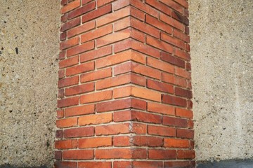 bricks coming out of buildings