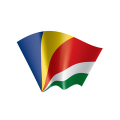 Seychelles flag, vector illustration on a white background