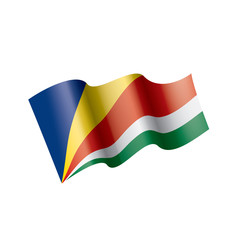 Seychelles flag, vector illustration on a white background