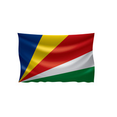 Seychelles flag, vector illustration on a white background