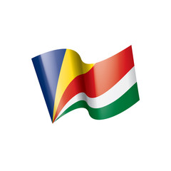 Seychelles flag, vector illustration on a white background