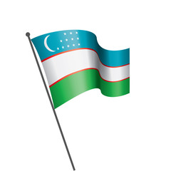 Uzbekistan flag, vector illustration on a white background