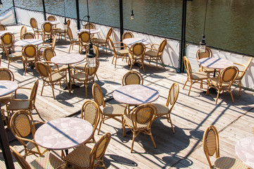 Outside restaurant terrace