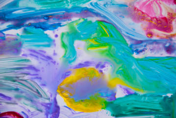 Unique bright Abstract composition. Liquid colors mixing with water in dynamic flow.