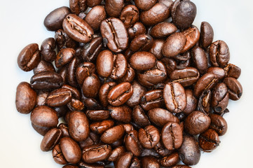 Closeup of coffee beans