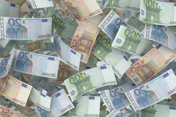 Euro notes background - EU currency