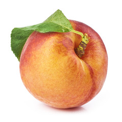 fresh ripe peaches isolated