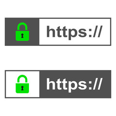 HTTPS concept with padlock