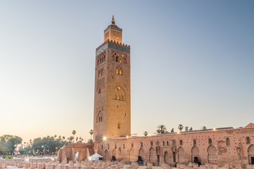 Fototapeta premium Morning view of Koutoubia Mosque in Marrakech, Morocco.
