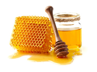 Honeycomb with honey