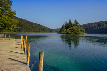 Beautiful view in Plitvice Lakes National Park. Croatia