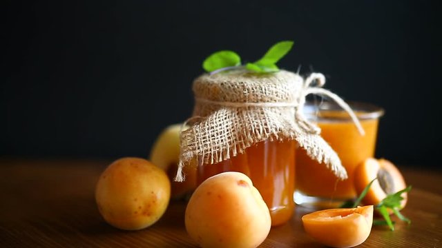 fresh sweet apricot jam