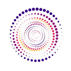 Bright color abstract background in minimalist style made from colorful circles. Business concept for cover decoration of brochure, flyer or report.