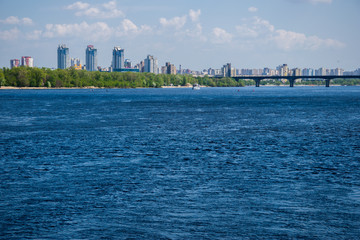 river Dnipro with a view of Kiev