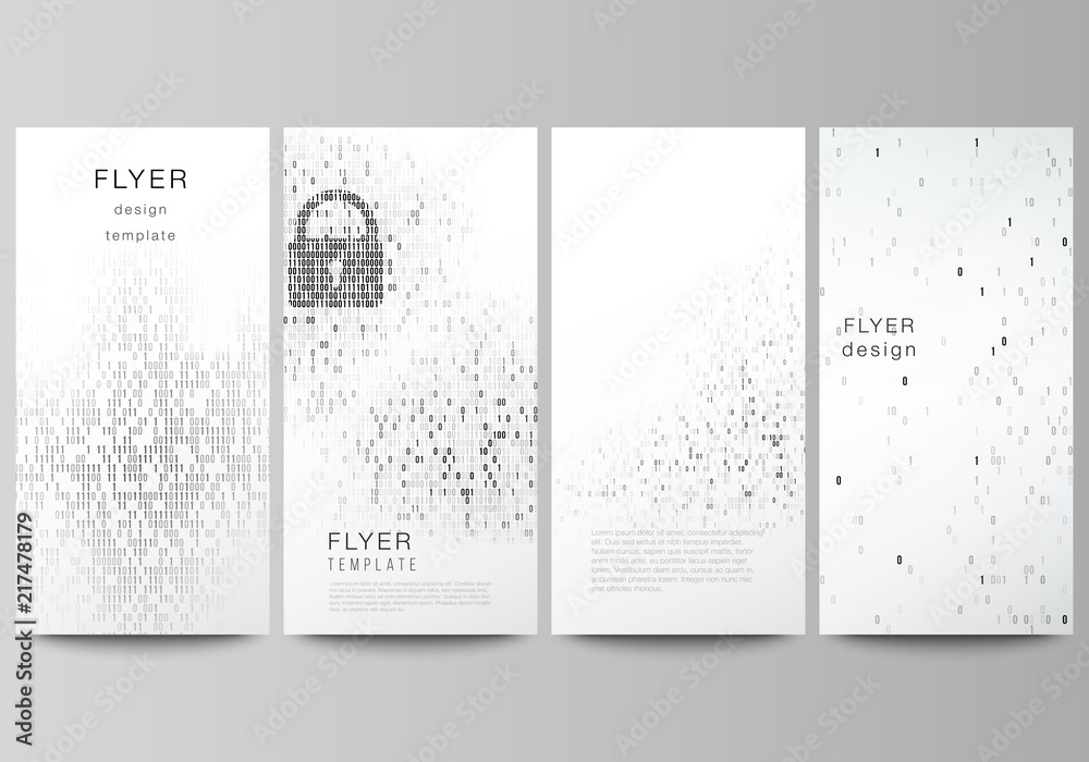 Poster the minimalistic vector illustration of the editable layout of flyer, banner design templates. binar