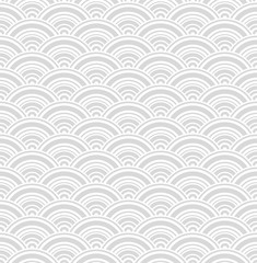 Geometric gray wavy seamless pattern. Vector illustration.