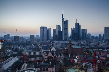 Frankfurt am Main cityscape at dusk