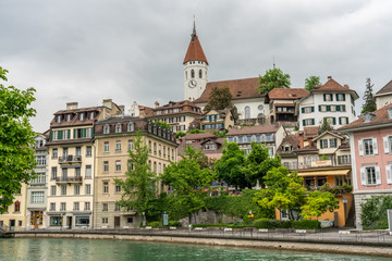 Switzerland, Thun city rooftops