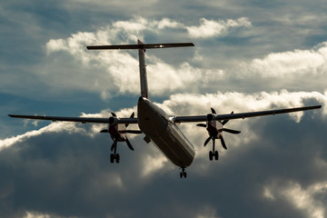 Airplane ready for landing