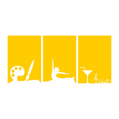 Modern pub and club logo. Restaurant and studio logo