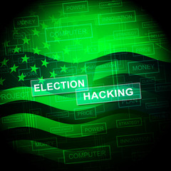 Election Hacking Russian Espionage Attacks 2d Illustration