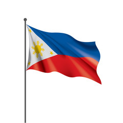 Philippines flag, vector illustration on a white background