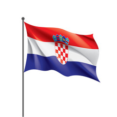 Naklejka premium Croatia flag, vector illustration on a white background