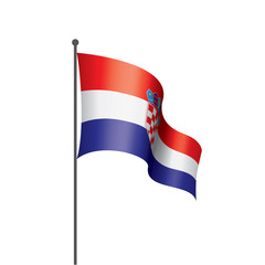 Croatia flag, vector illustration on a white background