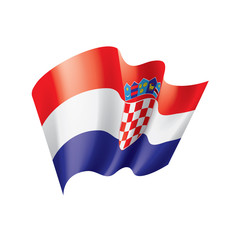 Croatia flag, vector illustration on a white background