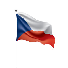 Czechia flag, vector illustration on a white background