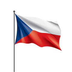 Fototapeta na wymiar Czechia flag, vector illustration on a white background