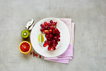 Colorful organic fruits