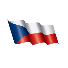 Czechia flag, vector illustration on a white background
