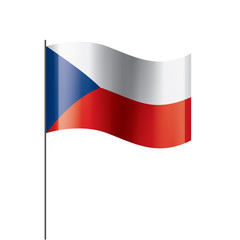 Czechia flag, vector illustration on a white background