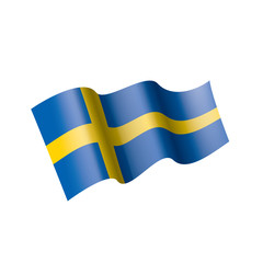 Sweden flag, vector illustration on a white background