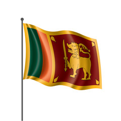 Sri Lanka flag, vector illustration on a white background