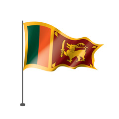 Sri Lanka flag, vector illustration on a white background