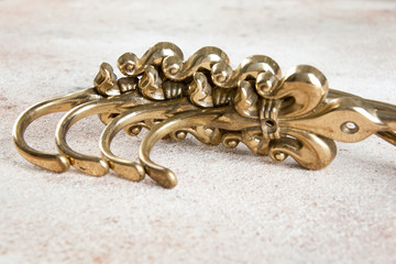 Vintage brass hooks hangers